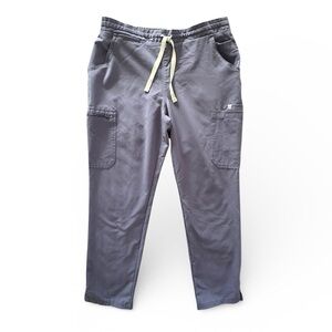 Figs High Waisted Yola Skinny Scrub Pants Denim Blue Size Medium Petite